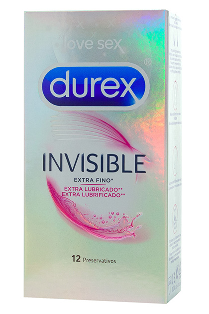 Durex invisible extralubricado 12u