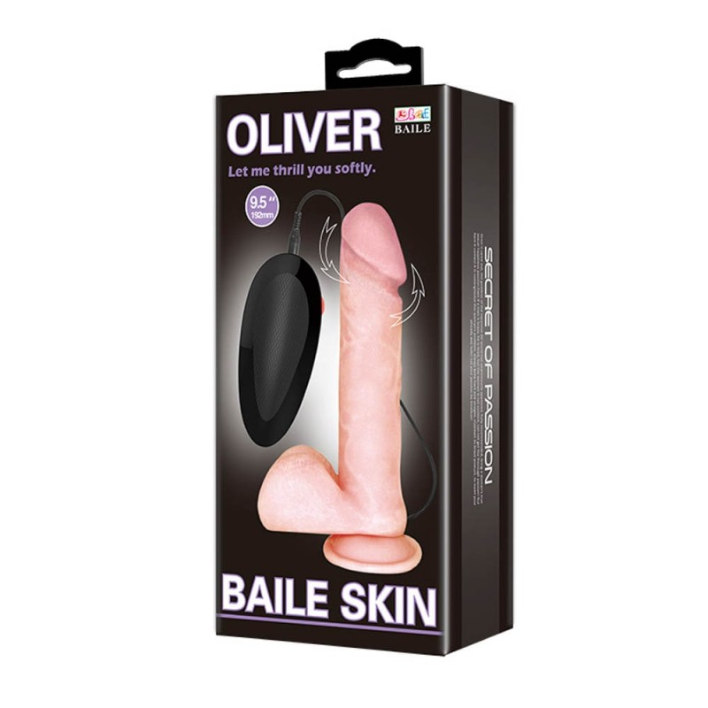 Vibrador skin 9,5“ Oliver rotador