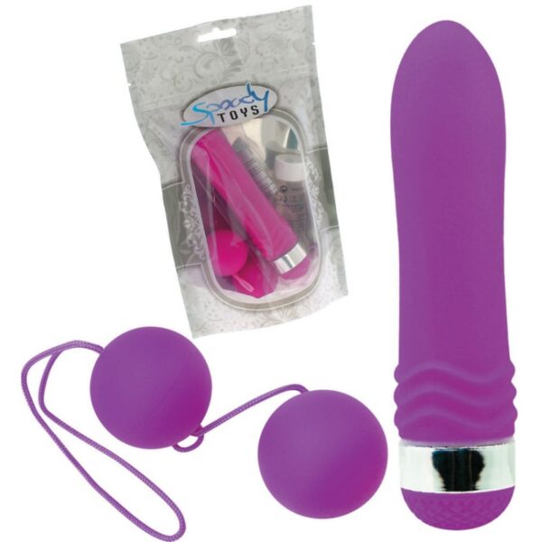 Mini kit vibrador+bolas+lubricante - Imagen 2