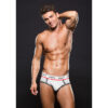Jock strap blanco con logo