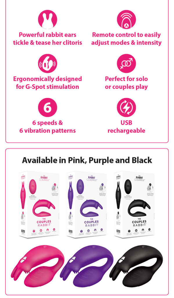 Vibrador para parejas Rabbit - Imagen 5