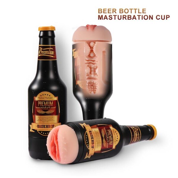 Masturbador botella cerveza