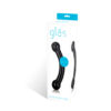 Double bull black glass dildo - Imagen 2