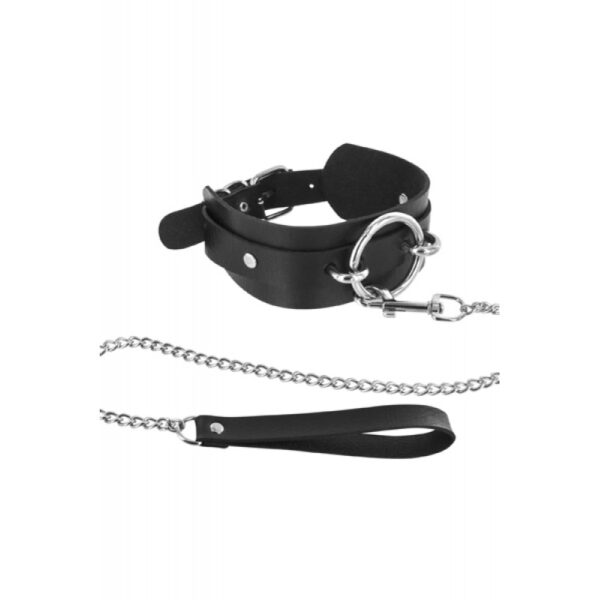 Collar ajustable con anilla y correa