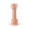 Vibrador realistico c/testiculos recargable con mando y rotación