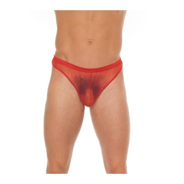 Tanga rejilla rojo