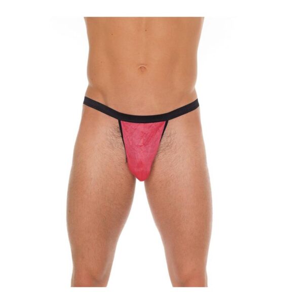 Tanga rojo y negro talla única