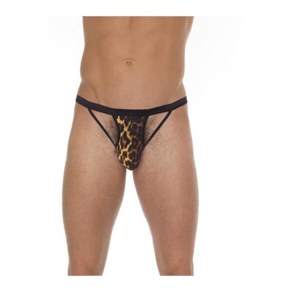 Tanga con tiras leopardo