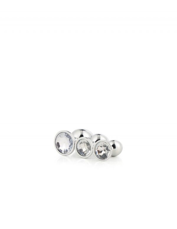 Kit 3 plugs Gleaming love plata - Imagen 4