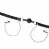 Ball gag with nipple clamps Party gratitude
