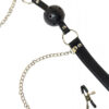 Ball gag with nipple clamps Party gratitude - Imagen 3
