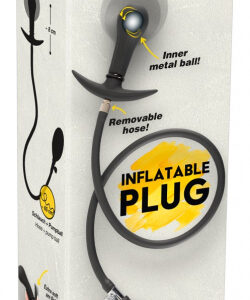 Plug anal hinchable con bola de metal