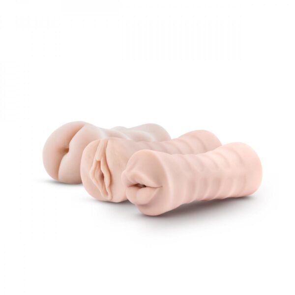 Self lubricating 3 pack vibrating stroker kit - Imagen 3