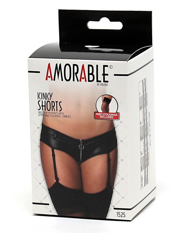 Shorts con liguero y cremallera 1525 - Imagen 3