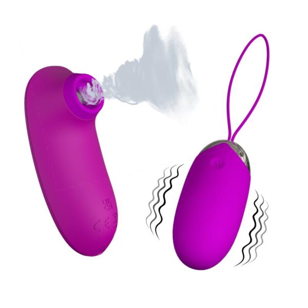 Set succionador con huevo vibrador