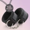 Black velcro handcuffs