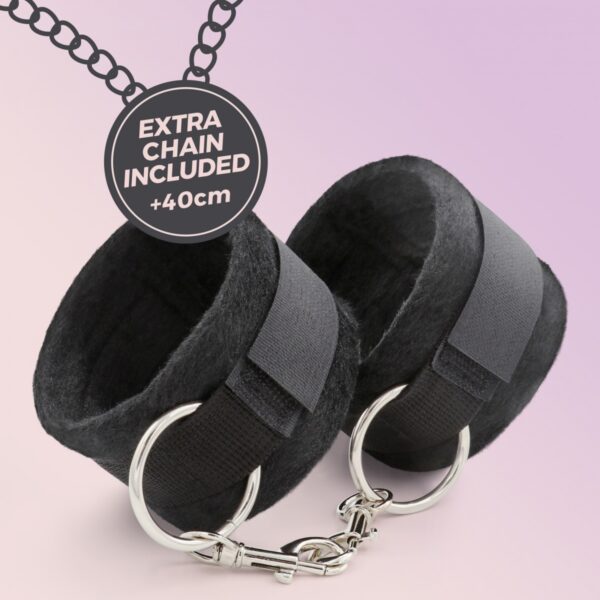 Black velcro handcuffs