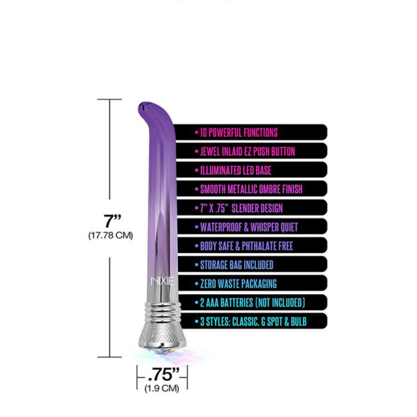 Vibrador Nixie g-spot con joya - Imagen 2