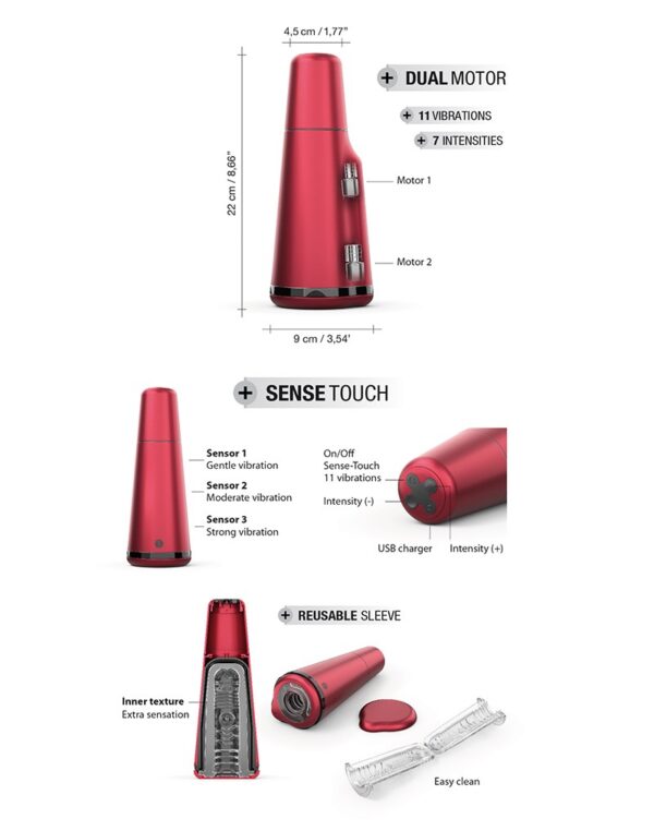 Masturbador vibrador Deep sense - Imagen 2