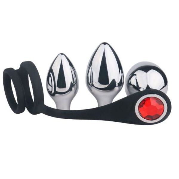 Anillo con kit 3 plugs aluminio Pleasure bully