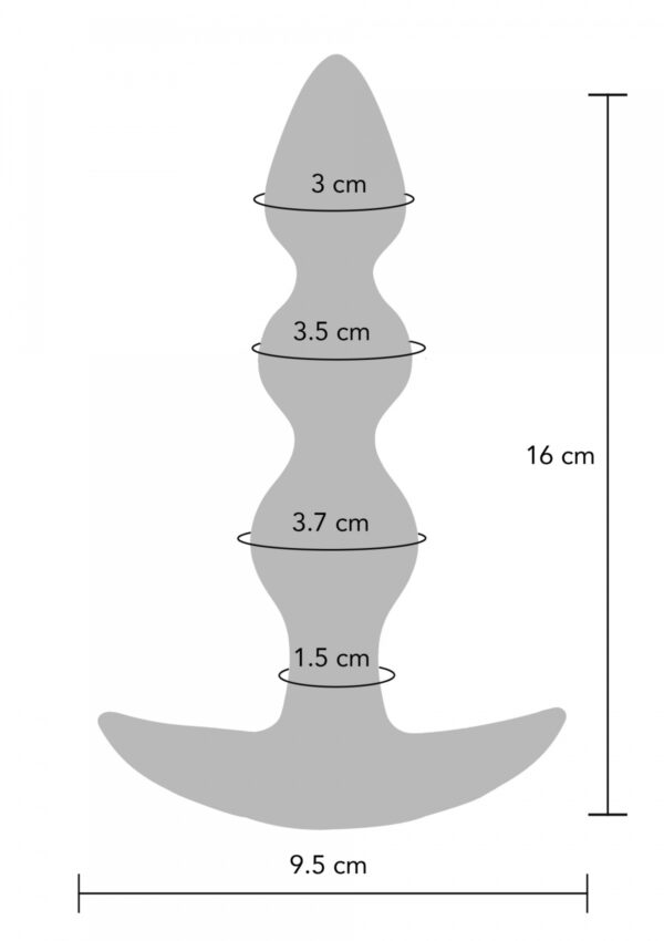 Plug anal vibrador Bold beaded - Imagen 6