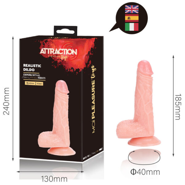 Dildo Atraction 18.5cm - Imagen 4