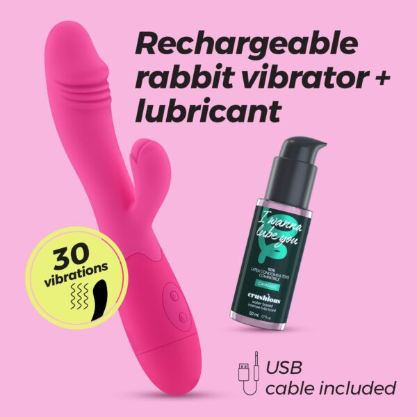 Rabbit recargable Blossoms con lubricante de cannabis
