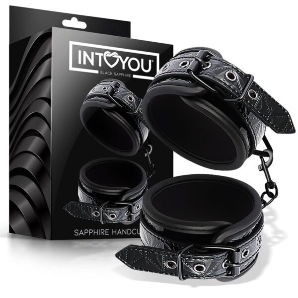 Esposas cuero vegano Black saphire