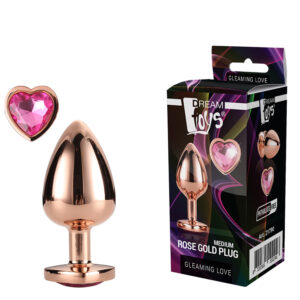 Plug mediano Gleaming love dorado