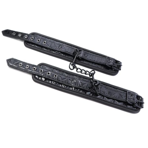 Esposas cuero vegano Black saphire - Imagen 5