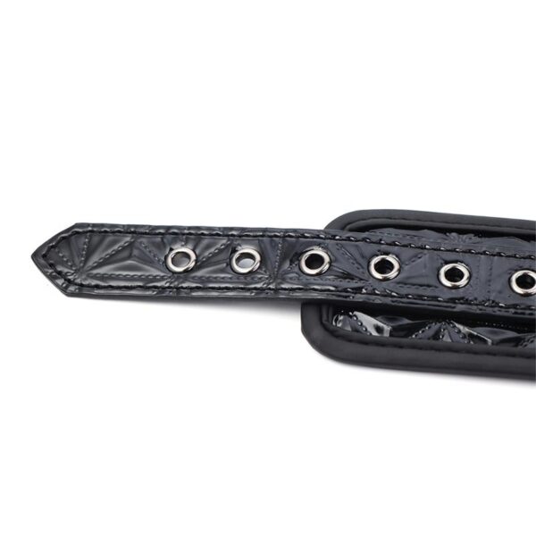 Esposas cuero vegano Black saphire - Imagen 2