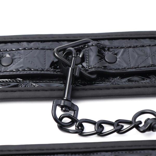 Esposas cuero vegano Black saphire - Imagen 6