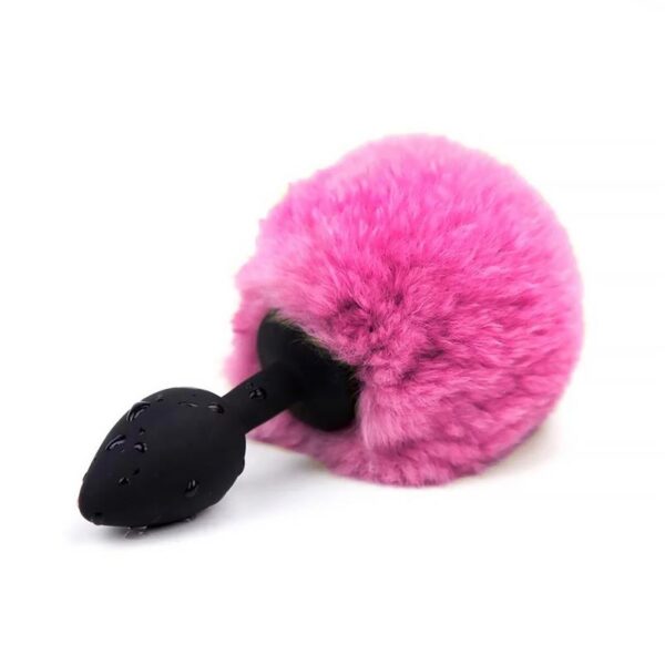 Plug anal con pompon rosa T-S