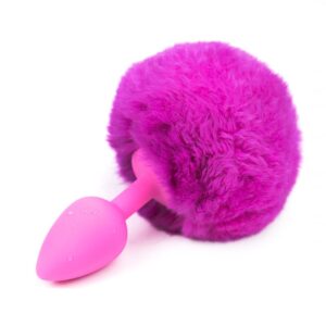 Plug anal rosa con pompon rosa T-S