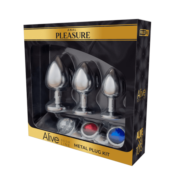 Kit 3 joyas anales metal S-M-L