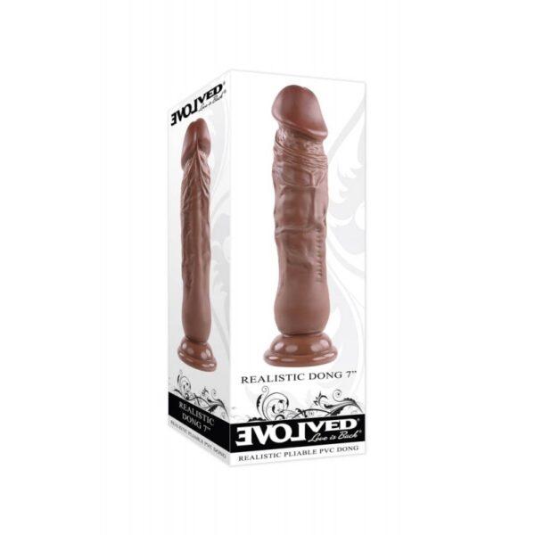 Pene realístico 19cm negro - Imagen 2