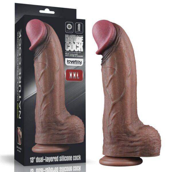 Dildo realista dual layered 13"