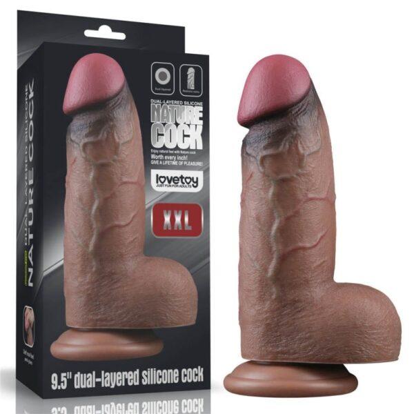 Dildo realista dual layered 9.5"