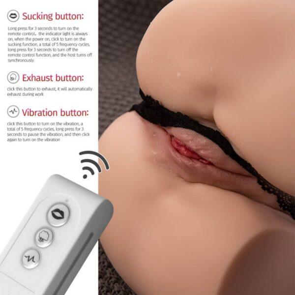 Masturbador Luxury vibrador/succionador con mando - Imagen 3