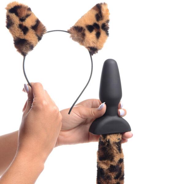 Leopard anal plug+ears rotating - Imagen 9