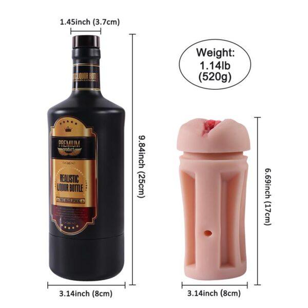 Masturbador vagina botella licor