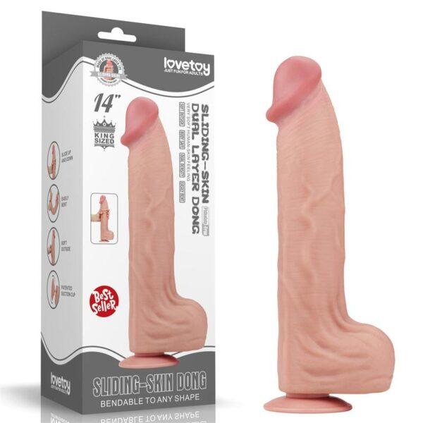 Dildo realístico dual layer 14"