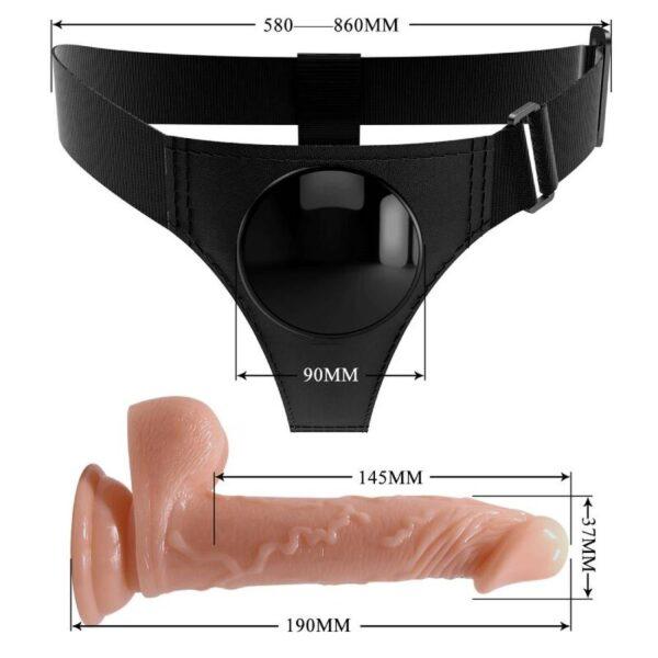 Arnés con ventosa y dildo Kevin 19cm - Imagen 6