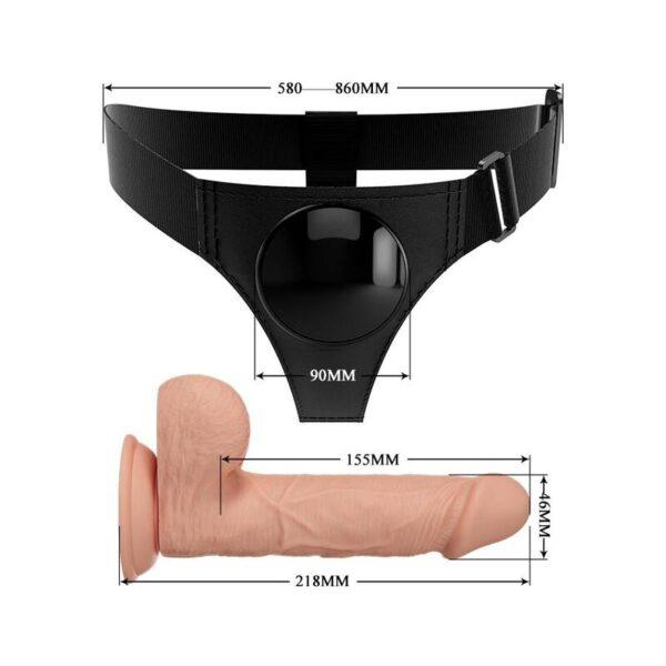 Arnés con ventosa y dildo Jerry 21.8cm - Imagen 6