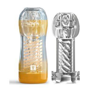 Masturbador reutilizable Screw III amarillo