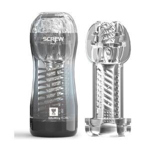 Masturbador reutilizable Screw III gris