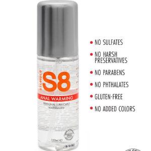Lubricante anal efecto calor 125 ml S8