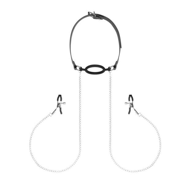 Nipple clamps with silicone gag ring Bedroom fantasies - Imagen 3