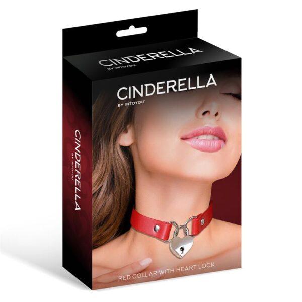 Collar cuero vegano red with ring - Imagen 3