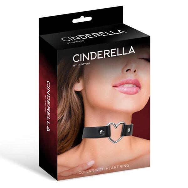 Collar cuero vegano heart ring - Imagen 2